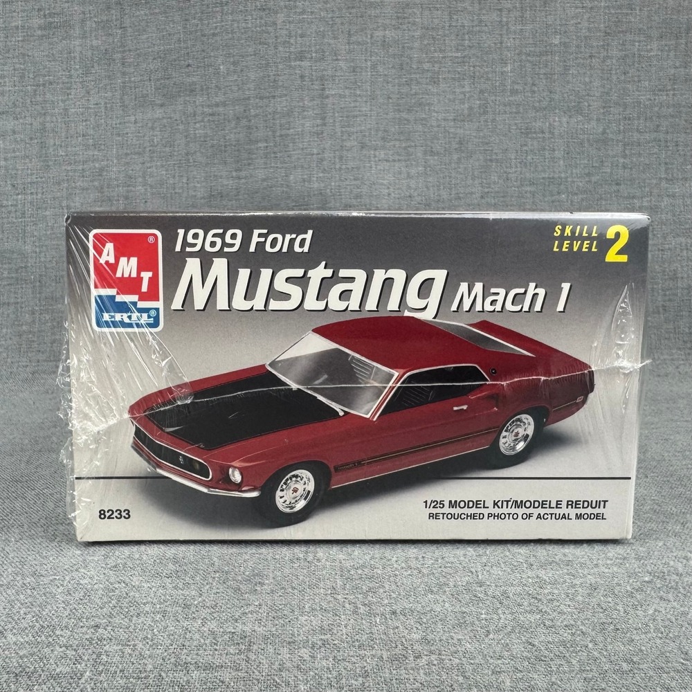 AMT Ertl 1969 Ford Mustang Mach 1 1/25 Model Kit 8233 New Sealed Vintage 1996 - Picture 6 of 6